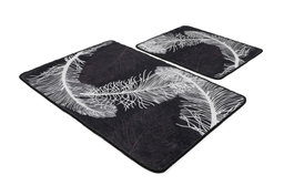 Mijölnir Juego de alfombras de baño Alisan Multicolor de 2 piezas
